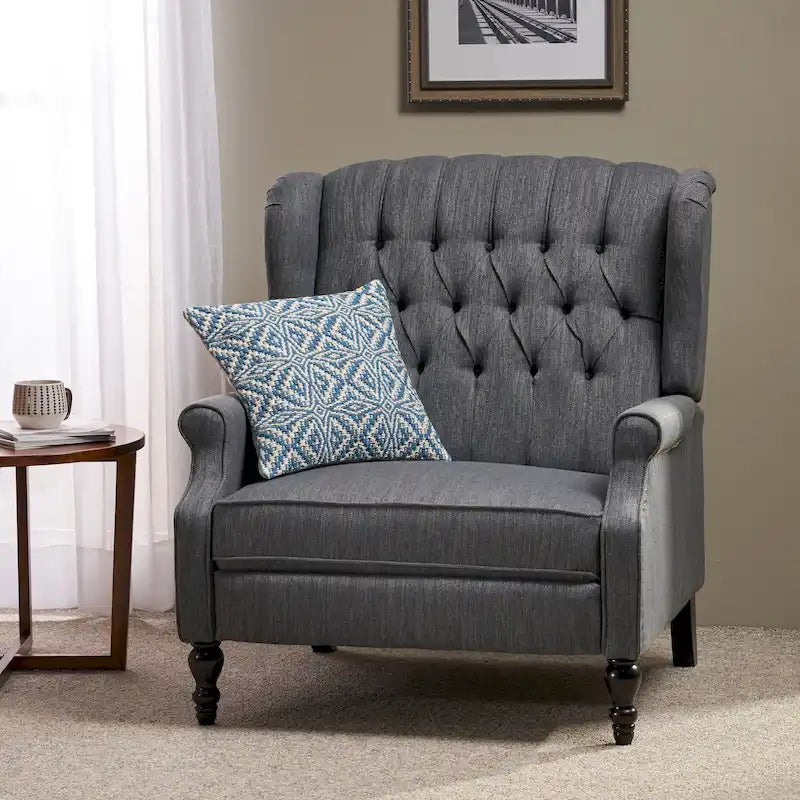 One And Half Seater Recliner , Adjustable Oversized Recliner with Wingback