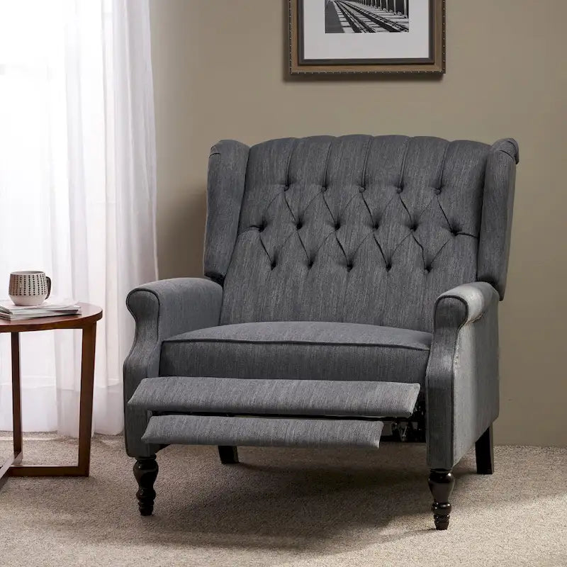 One And Half Seater Recliner , Adjustable Oversized Recliner with Wingback