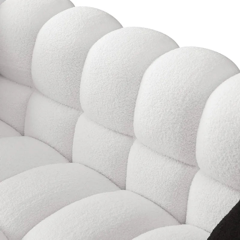 Modern 84.3 Boucle 3 - Seater Sofa with Pillows