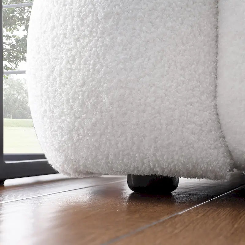 Modern 84.3 Boucle 3 - Seater Sofa with Pillows