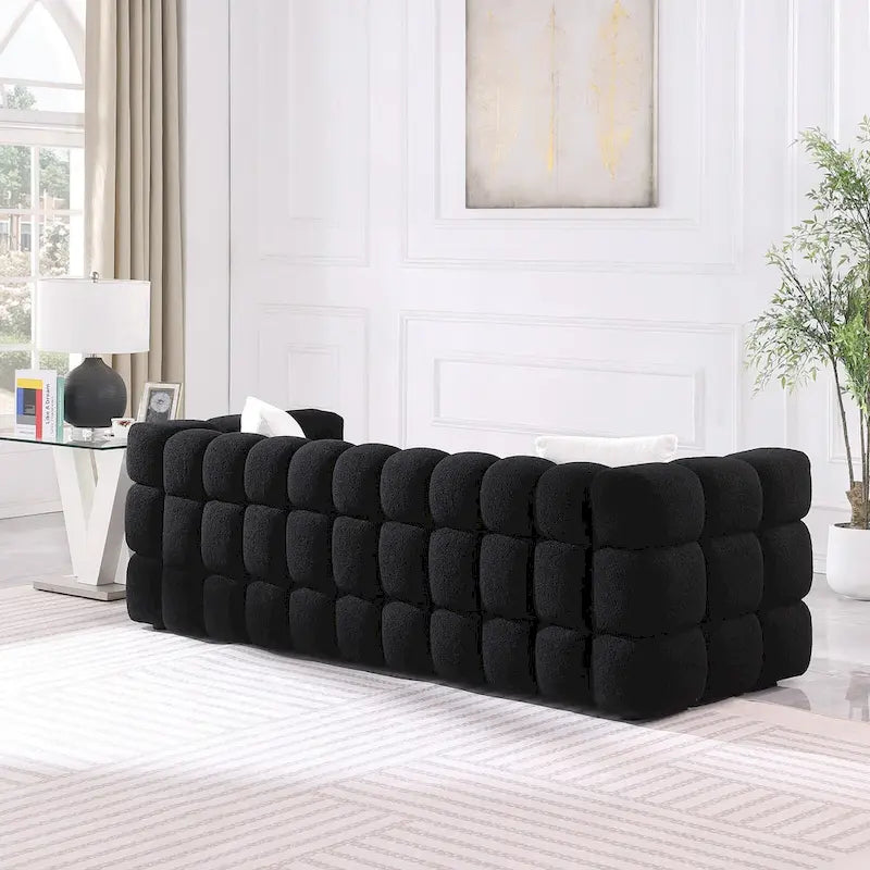 Modern 84.3 Boucle 3 - Seater Sofa with Pillows