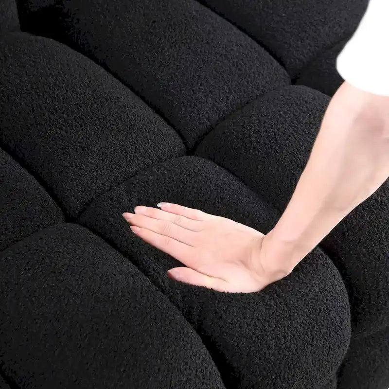 Modern 84.3 Boucle 3 - Seater Sofa with Pillows
