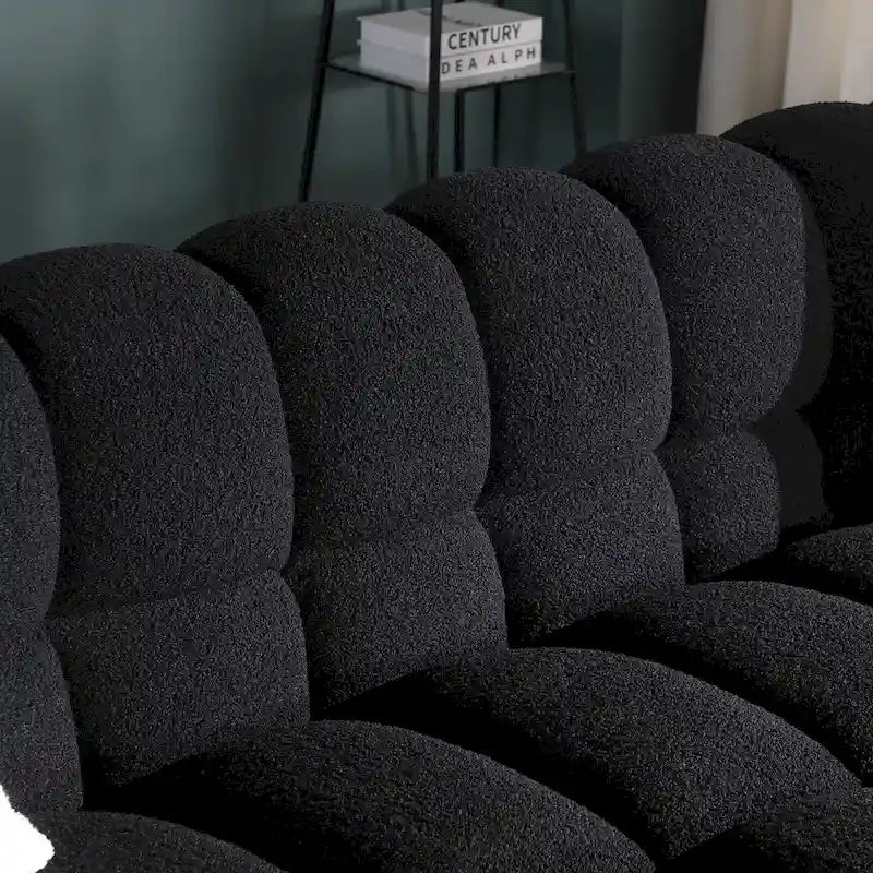 Modern 84.3 Boucle 3 - Seater Sofa with Pillows
