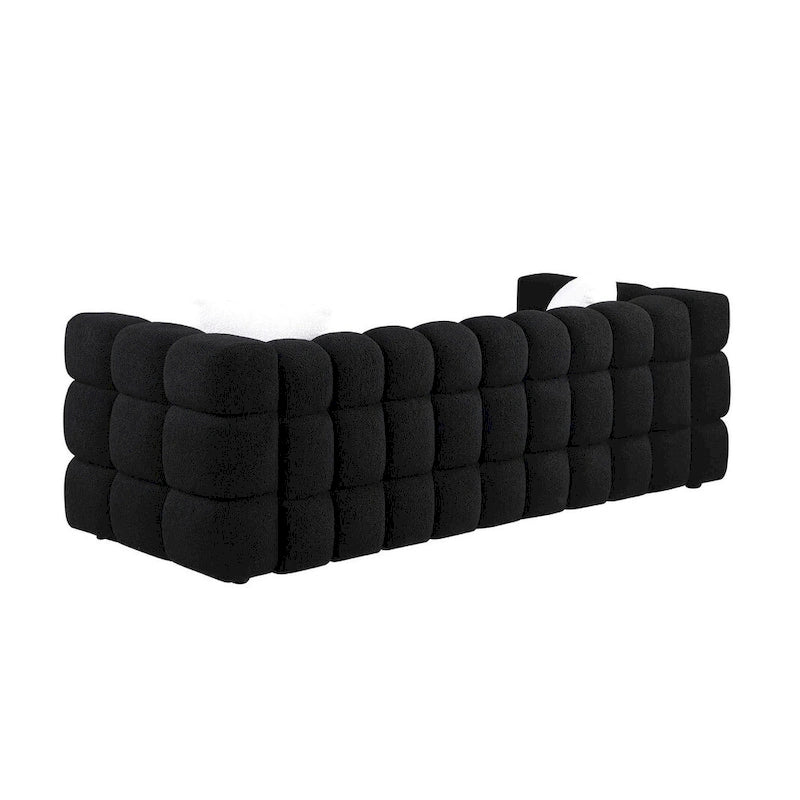 Modern 84.3 Boucle 3 - Seater Sofa with Pillows