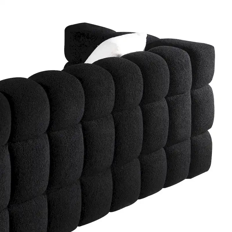 Modern 84.3 Boucle 3 - Seater Sofa with Pillows