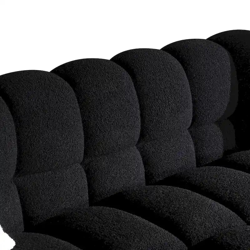 Modern 84.3 Boucle 3 - Seater Sofa with Pillows