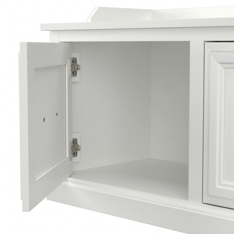 40W Shoe Bench with Doors & Wall Coat Rack