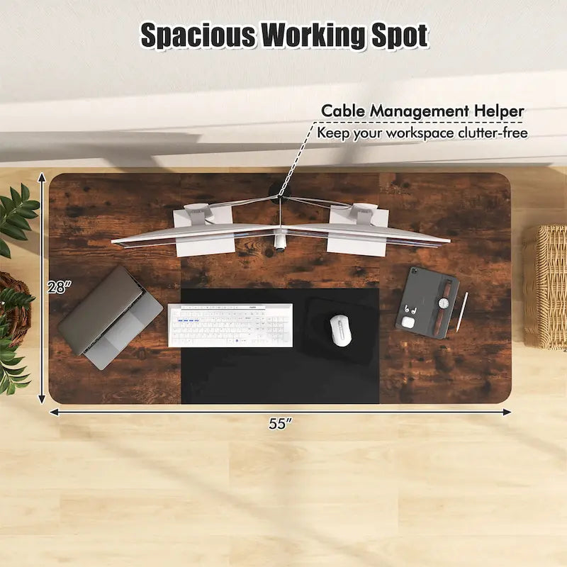 55 Electric Standing Desk Height Adjustable Home Office Table