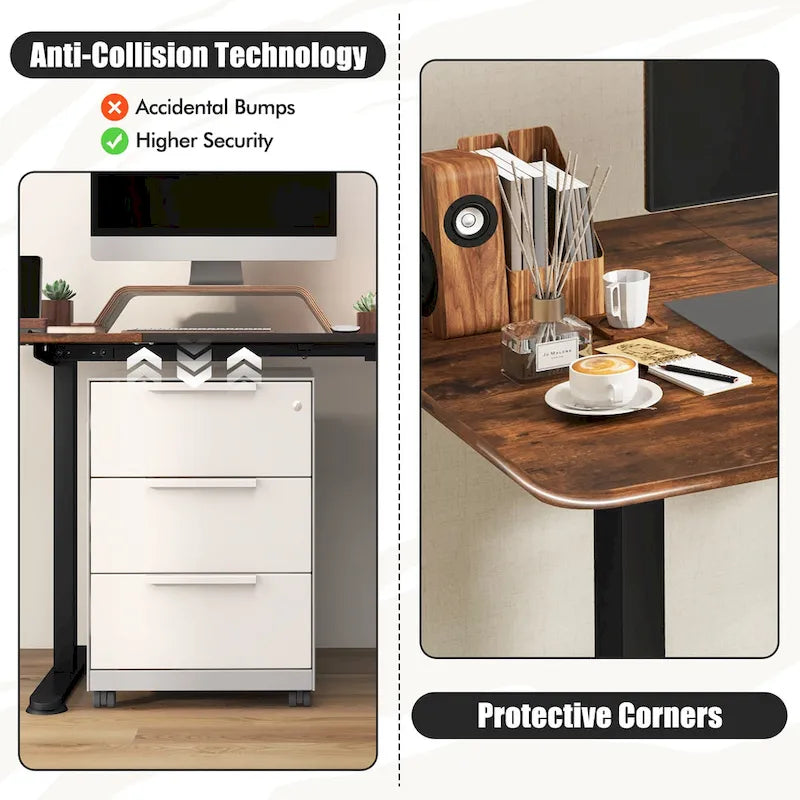 55 Electric Standing Desk Height Adjustable Home Office Table