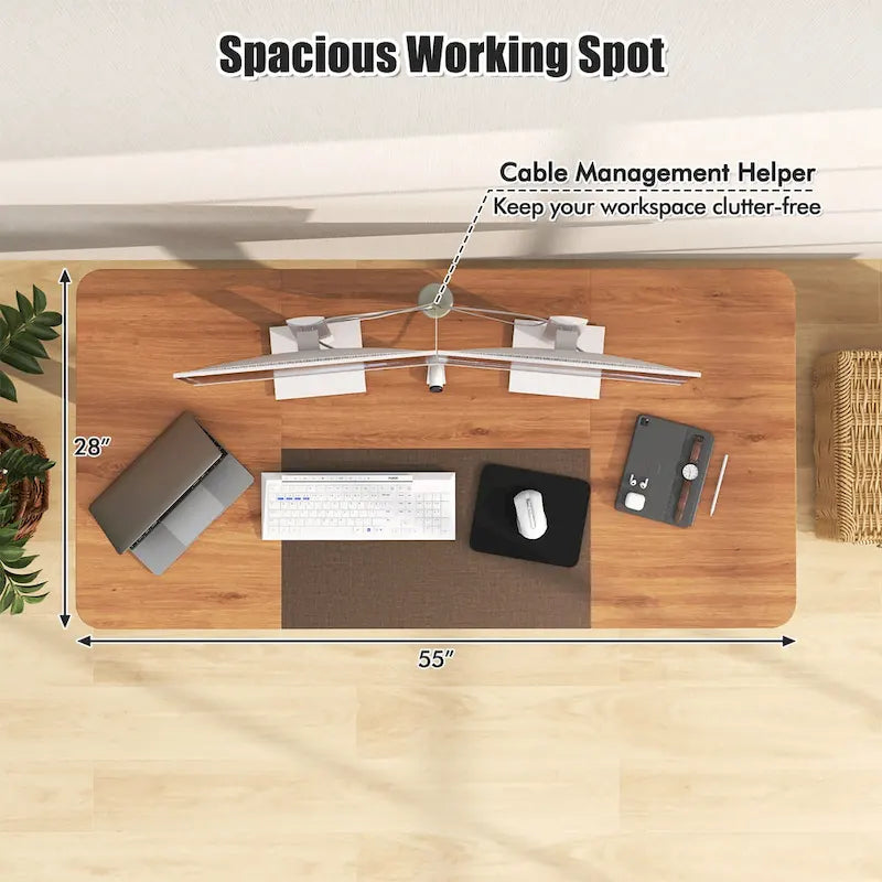 55 Electric Standing Desk Height Adjustable Home Office Table