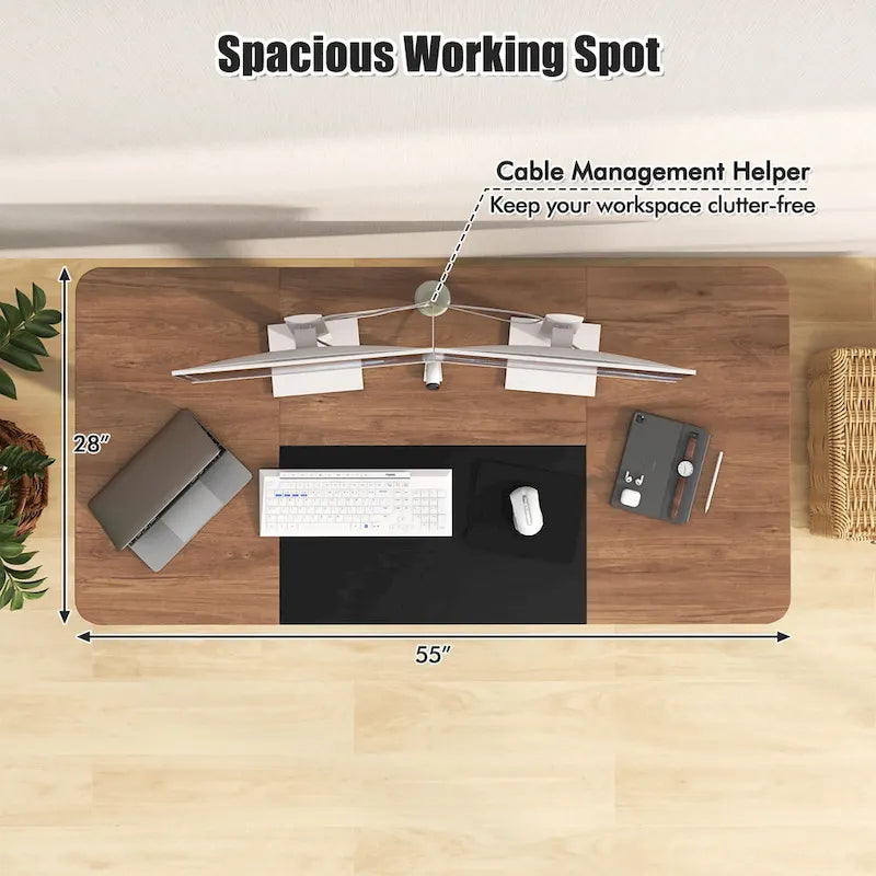 55 Electric Standing Desk Height Adjustable Home Office Table