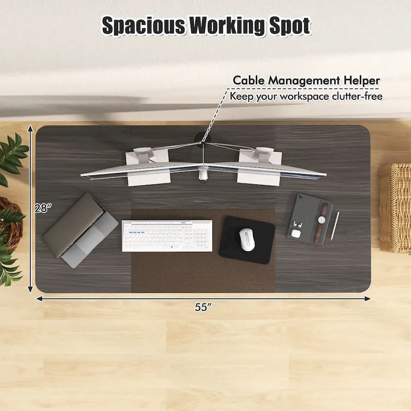 55 Electric Standing Desk Height Adjustable Home Office Table