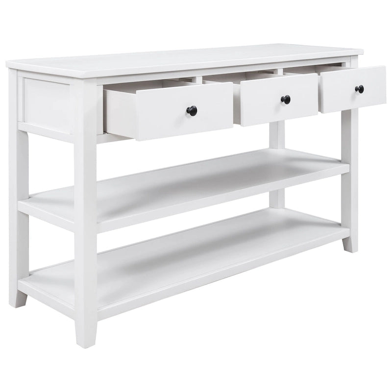 Console Table with 2 - open Shelves - 16.00 x 50.00 x 30.00