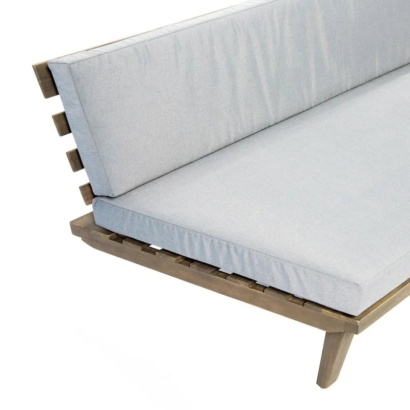 Minimalist Wood and Fabric Right - Sided Sofa