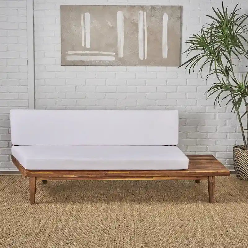 Minimalist Wood and Fabric Right - Sided Sofa