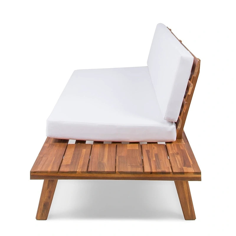 Minimalist Wood and Fabric Right - Sided Sofa