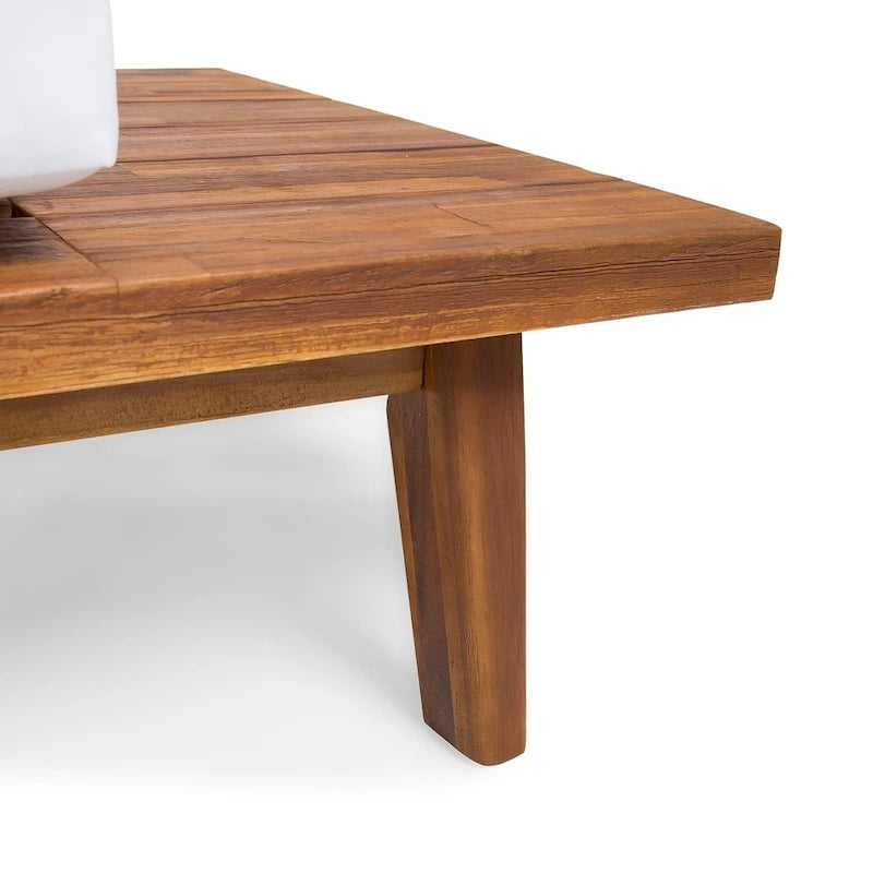 Minimalist Wood and Fabric Right - Sided Sofa