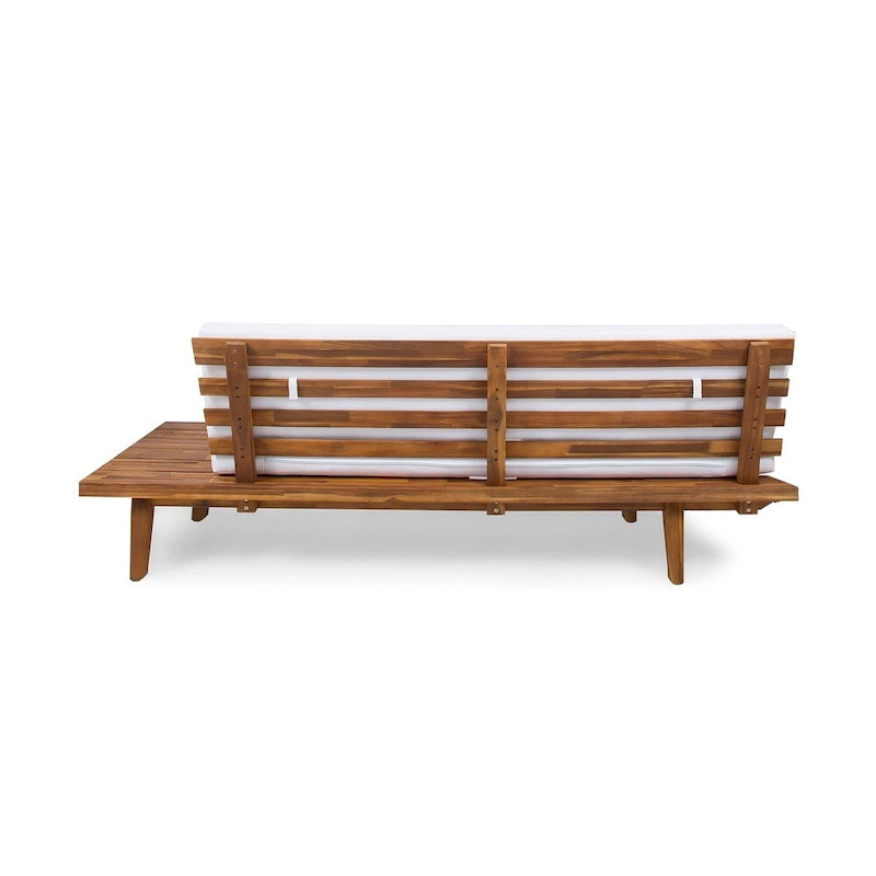 Minimalist Wood and Fabric Right - Sided Sofa