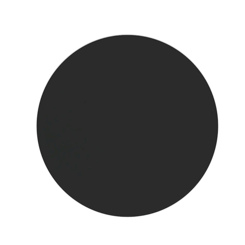 Round Tempered Glass Table Top in Black with Beveled Edge