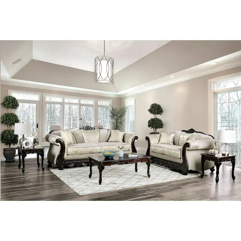 Traditional Chenille Upholstered Sofa