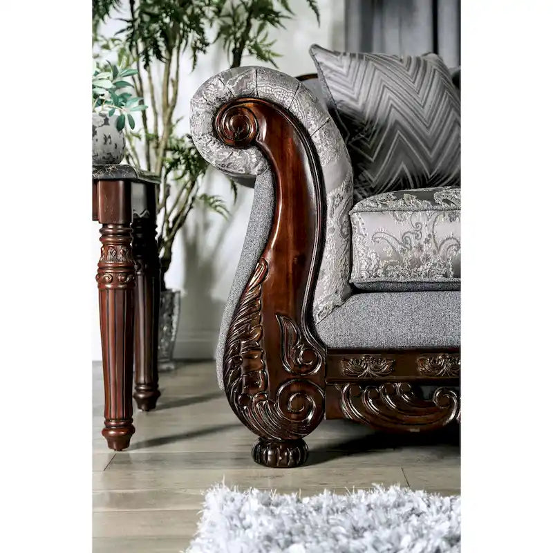 Traditional Chenille Upholstered Sofa