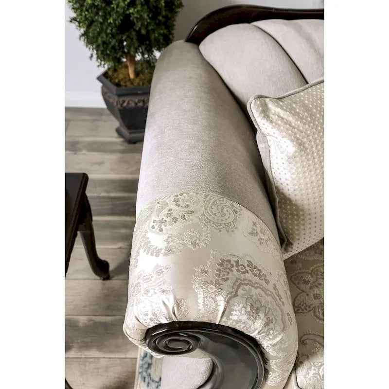 Traditional Chenille Upholstered Sofa