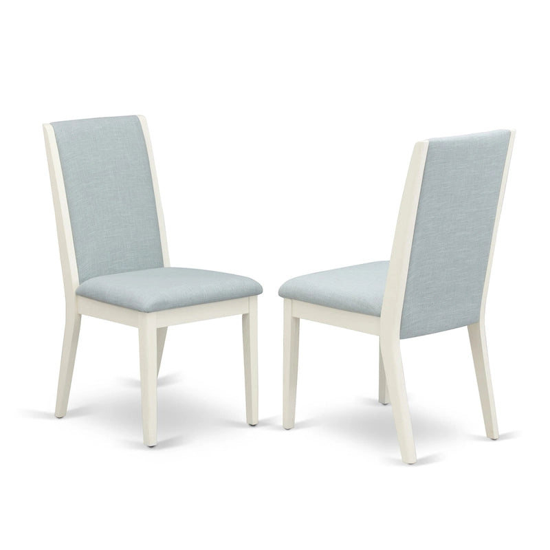Parson Chairs - Linen Fabric Padded Dining Chairs , Set of 2 , (Finish Options)