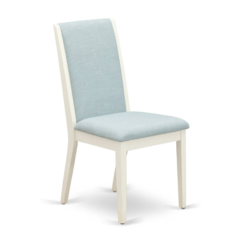 Parson Chairs - Linen Fabric Padded Dining Chairs , Set of 2 , (Finish Options)