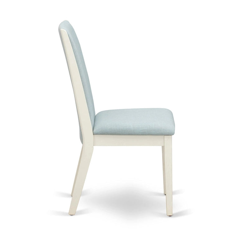 Parson Chairs - Linen Fabric Padded Dining Chairs , Set of 2 , (Finish Options)