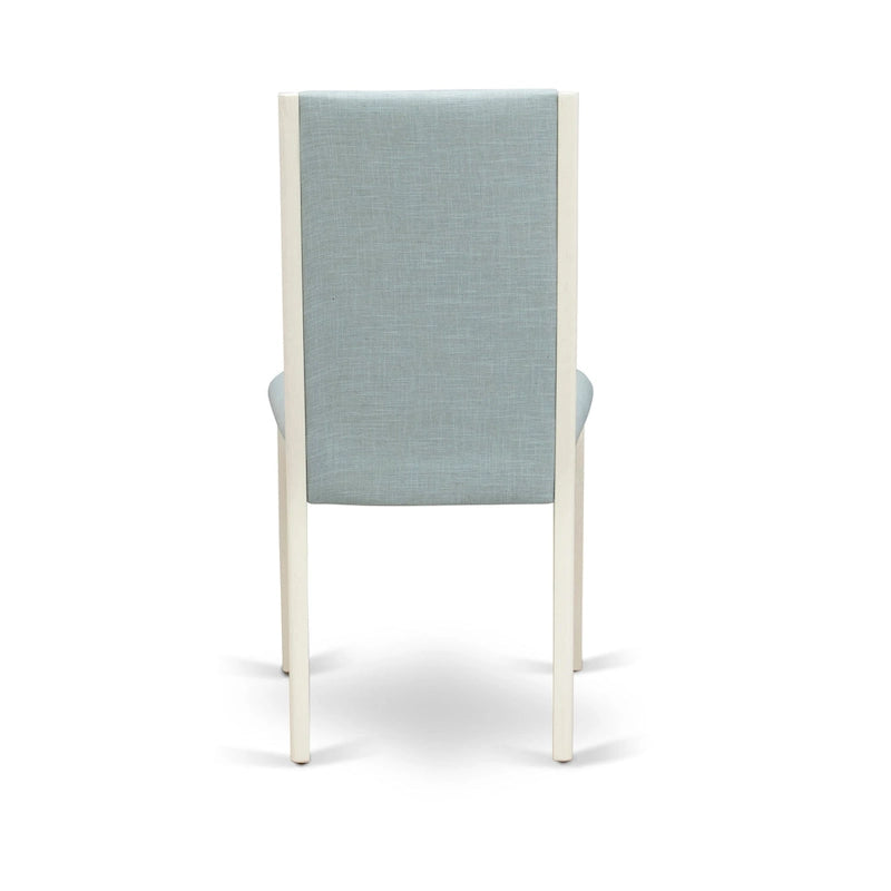 Parson Chairs - Linen Fabric Padded Dining Chairs , Set of 2 , (Finish Options)