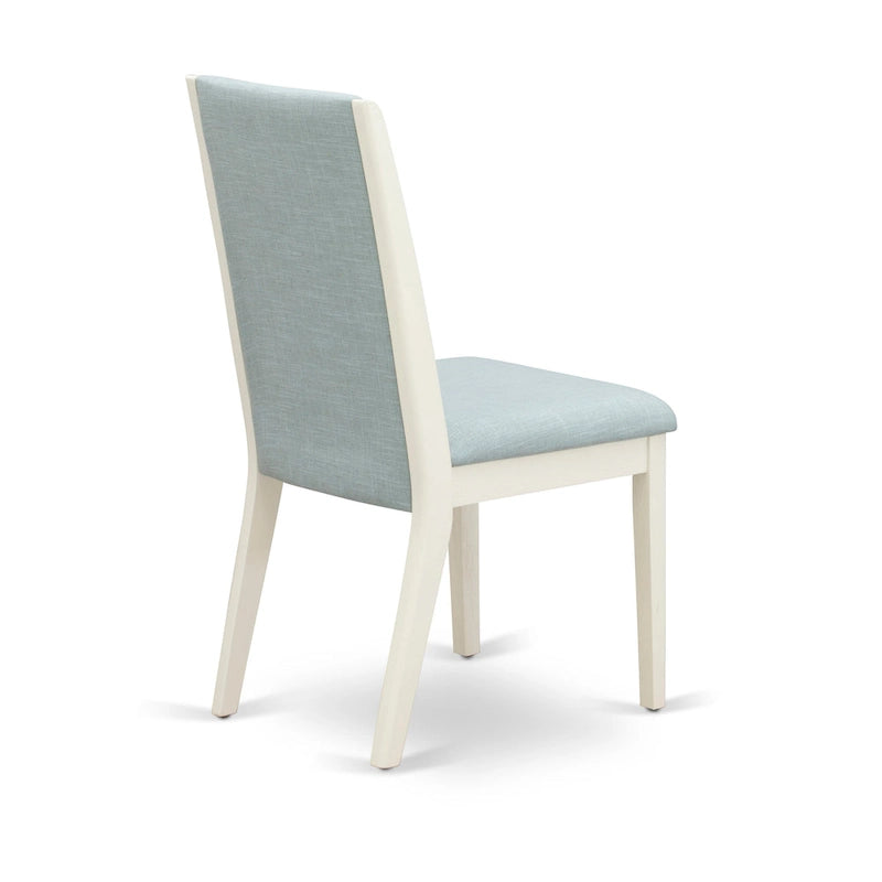 Parson Chairs - Linen Fabric Padded Dining Chairs , Set of 2 , (Finish Options)