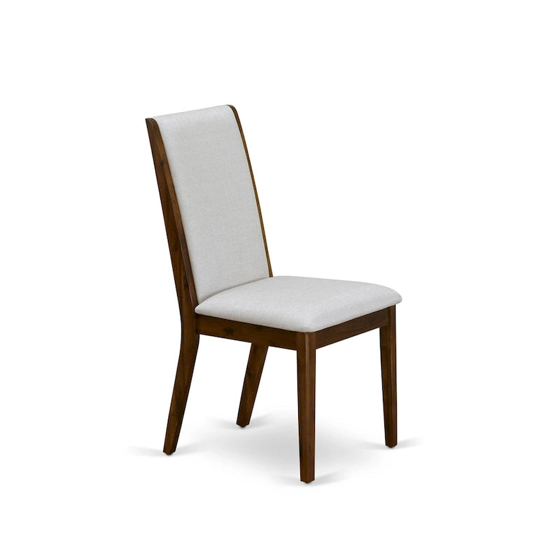 Parson Chairs - Linen Fabric Padded Dining Chairs , Set of 2 , (Finish Options)