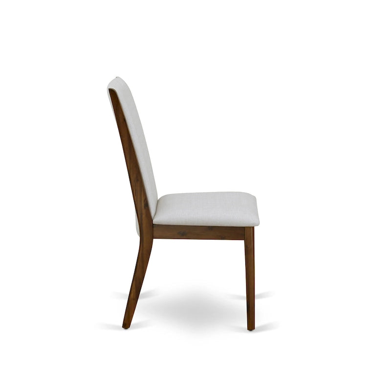 Parson Chairs - Linen Fabric Padded Dining Chairs , Set of 2 , (Finish Options)