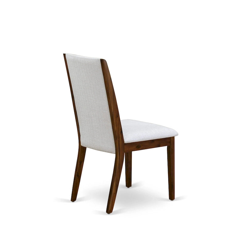 Parson Chairs - Linen Fabric Padded Dining Chairs , Set of 2 , (Finish Options)