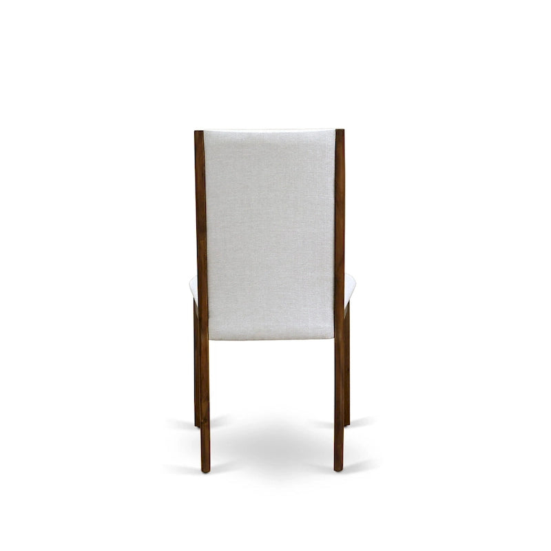 Parson Chairs - Linen Fabric Padded Dining Chairs , Set of 2 , (Finish Options)