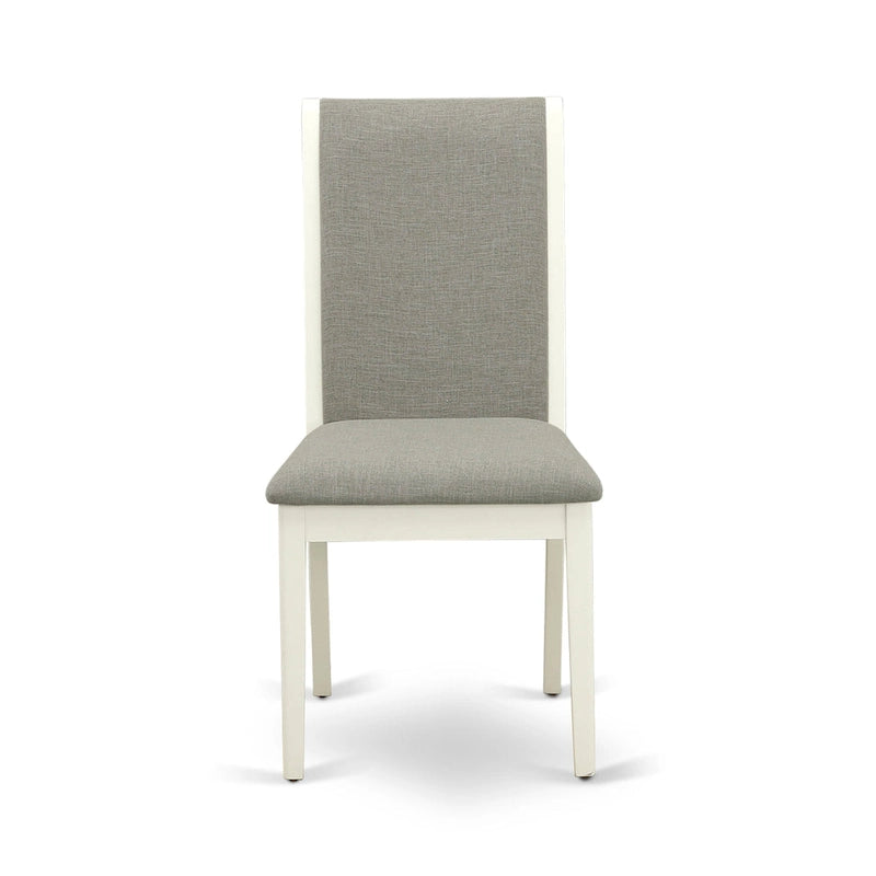 Parson Chairs - Linen Fabric Padded Dining Chairs , Set of 2 , (Finish Options)