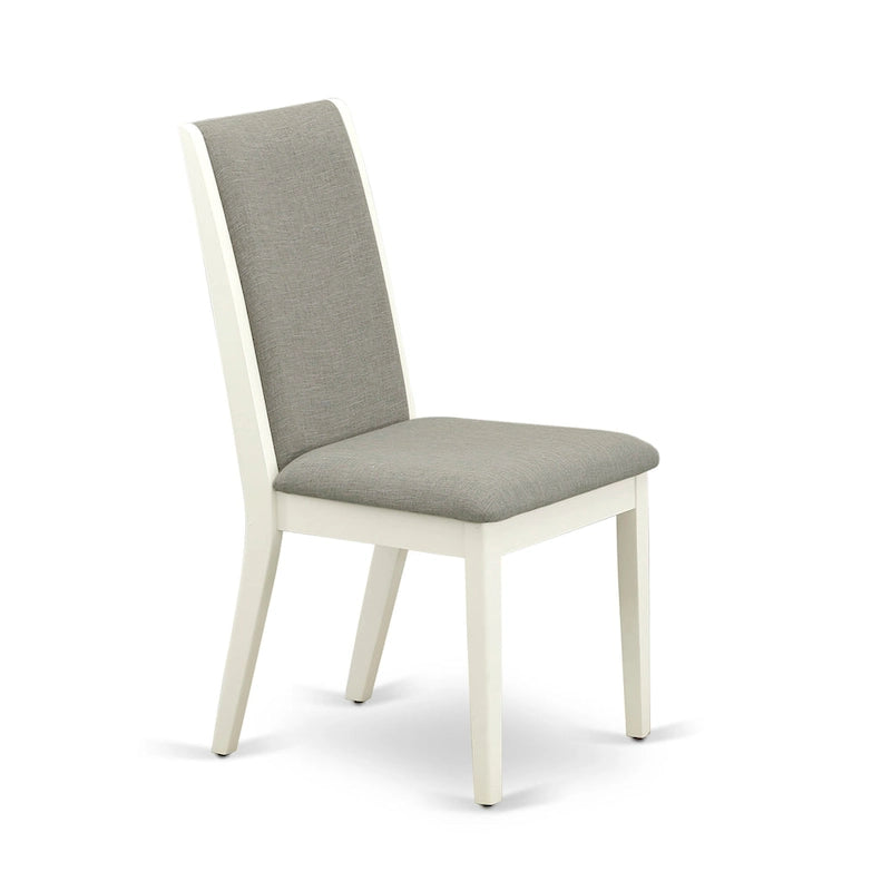 Parson Chairs - Linen Fabric Padded Dining Chairs , Set of 2 , (Finish Options)