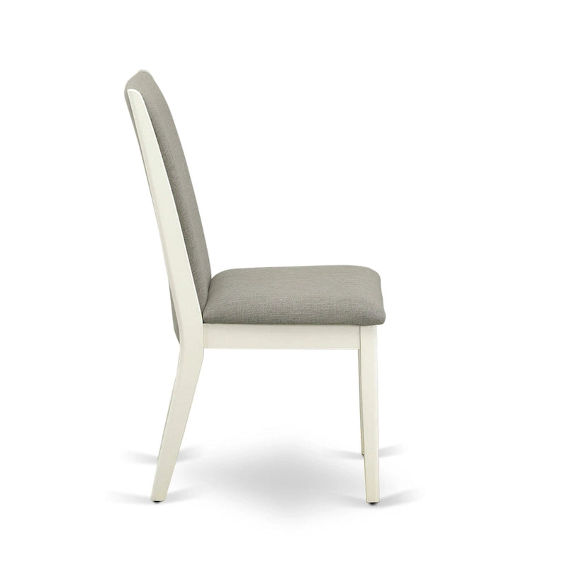 Parson Chairs - Linen Fabric Padded Dining Chairs , Set of 2 , (Finish Options)