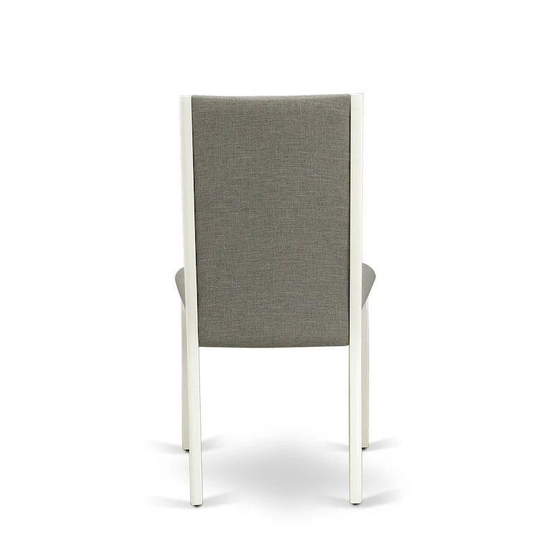 Parson Chairs - Linen Fabric Padded Dining Chairs , Set of 2 , (Finish Options)