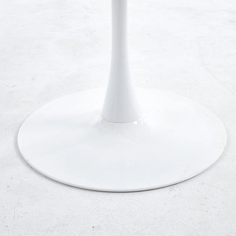 42.1 Tulip Dining Table With Round Marble Pattern Table Top for 4 - 6 People