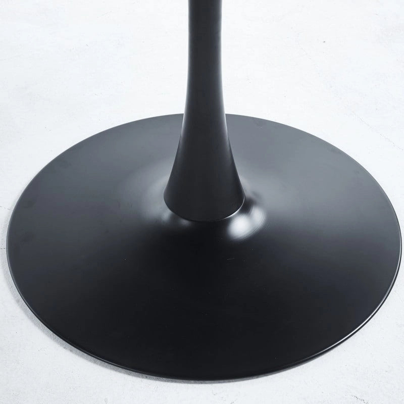 42.1 Tulip Dining Table With Round Marble Pattern Table Top for 4 - 6 People