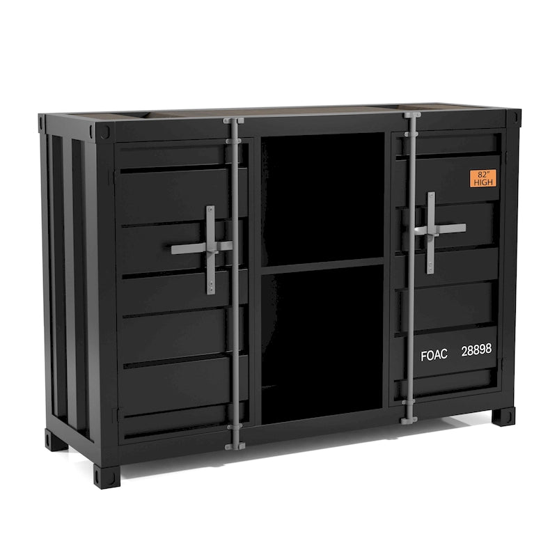 Industrial 46 - inch Steel 6 - Shelf Console Table