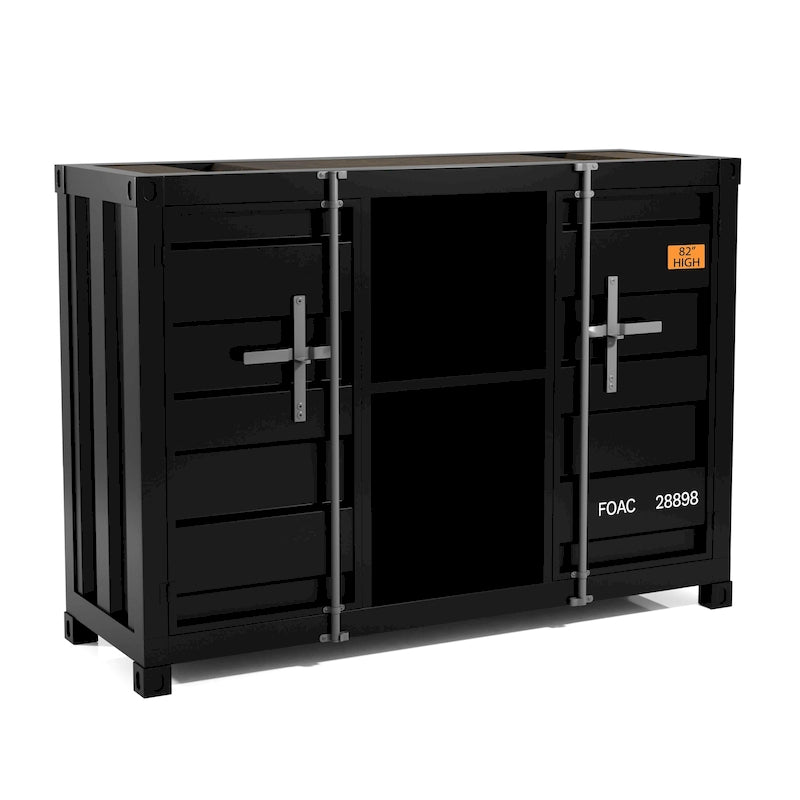 Industrial 46 - inch Steel 6 - Shelf Console Table