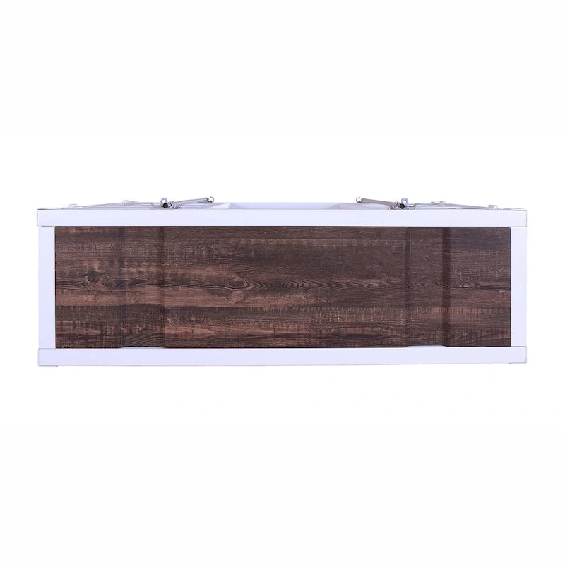 Industrial 46 - inch Steel 6 - Shelf Console Table