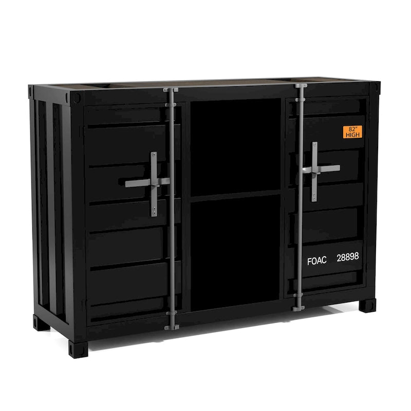 Industrial 46 - inch Steel 6 - Shelf Console Table