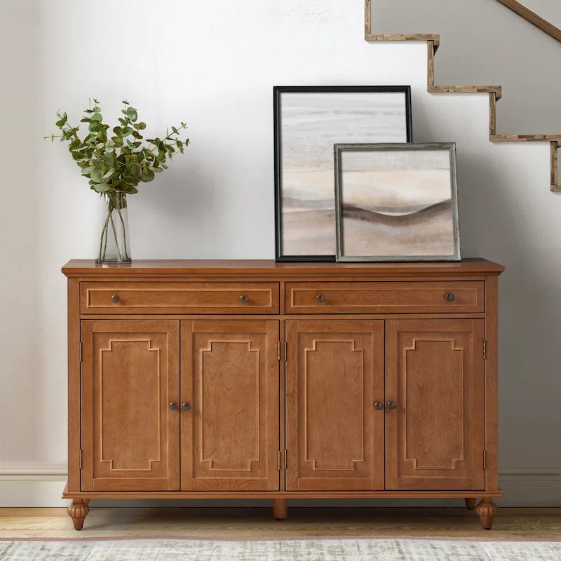 58Traditional Wide 2 Drawer Sideboard with Adjustable Shelves