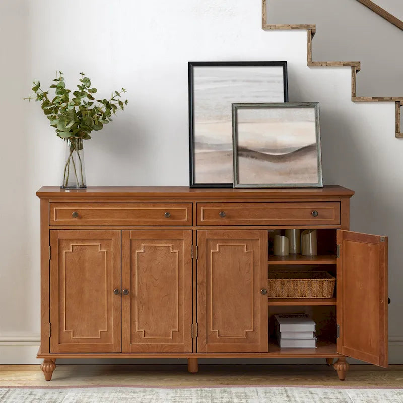 58Traditional Wide 2 Drawer Sideboard with Adjustable Shelves