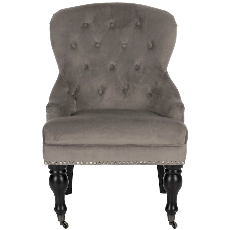 Tufted Beige Petite Arm Chair - 23.6 x 28.7 x 34.6 - 24Wx29Dx35H