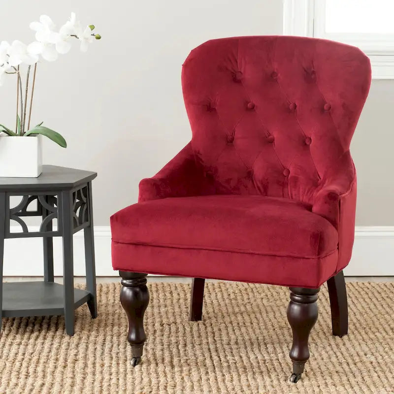 Tufted Beige Petite Arm Chair - 23.6 x 28.7 x 34.6 - 24Wx29Dx35H