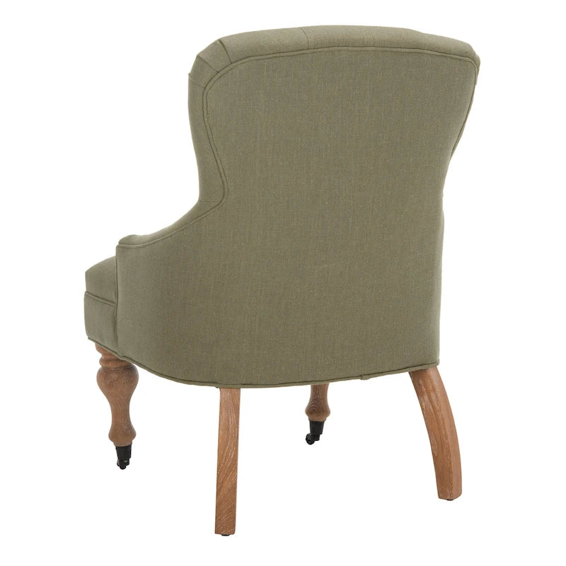 Tufted Beige Petite Arm Chair - 23.6 x 28.7 x 34.6 - 24Wx29Dx35H